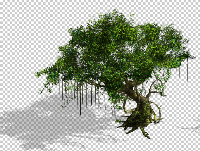 Old Banyan Tree 3d rendering