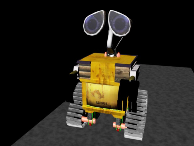 Wall-E Robot Rig 3d rendering