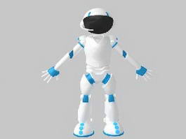 Humanoid Robot Rig 3d model preview