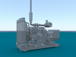 Diesel Generator Set 3d model preview