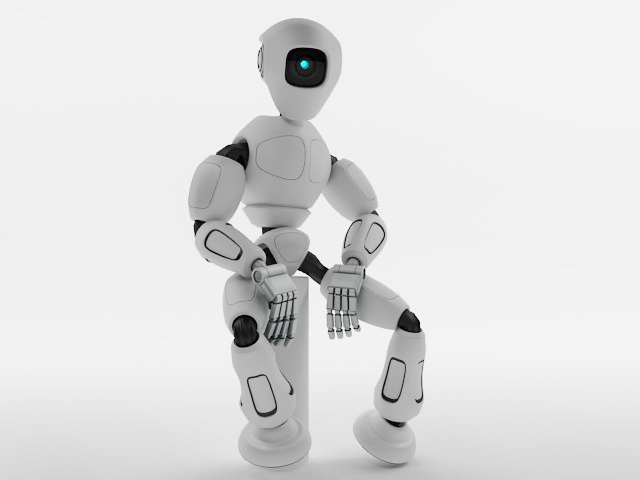 Future Robot Rig 3d rendering