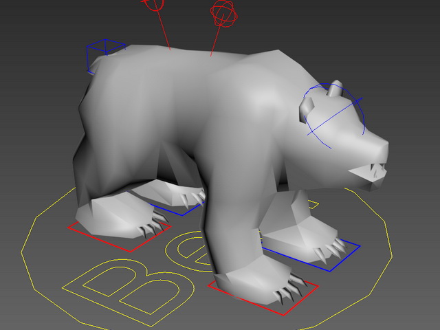 Bear Rig 3d rendering