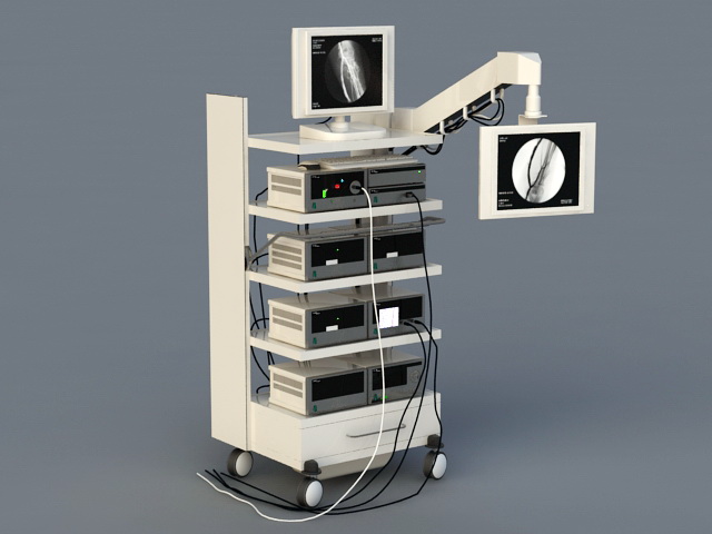 Medical Monitoring Equipment 3d rendering