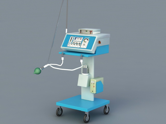 Ventilator Medical Equipment 3d rendering