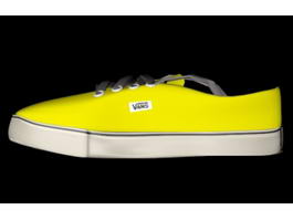 Yellow Vans Shoes 3d preview