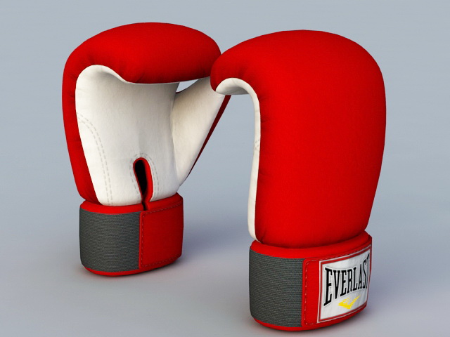 Red Boxing Gloves 3d rendering