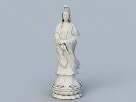Chinese Goddess Statues 3d model preview