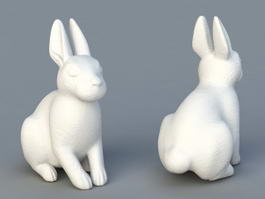 Rabbit Statues Outdoor 3d model preview
