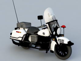 Police Motorcycle 3d model preview