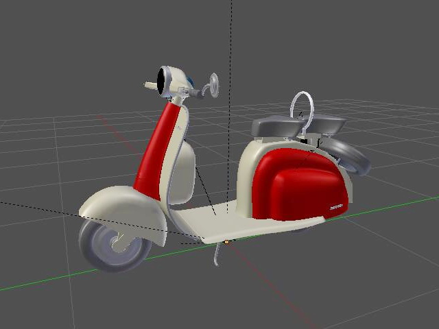 Lambretta Scooter 3d rendering