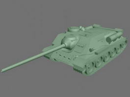 SU-100 Tank Destroyer 3d model preview