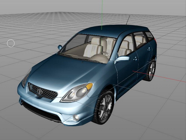 Toyota Matrix 3d rendering