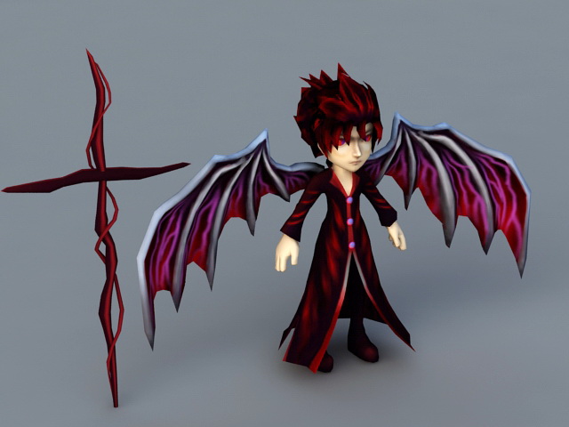 anime boy with dragon wings