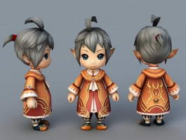 Chibi Elf Boy 3d model preview