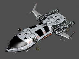 Futuristic Spaceship Concept 3d model preview