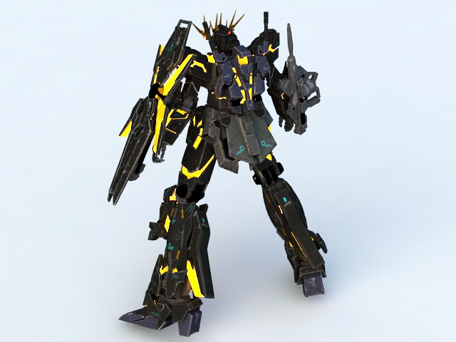 Unicorn Gundam Banshee 3d rendering