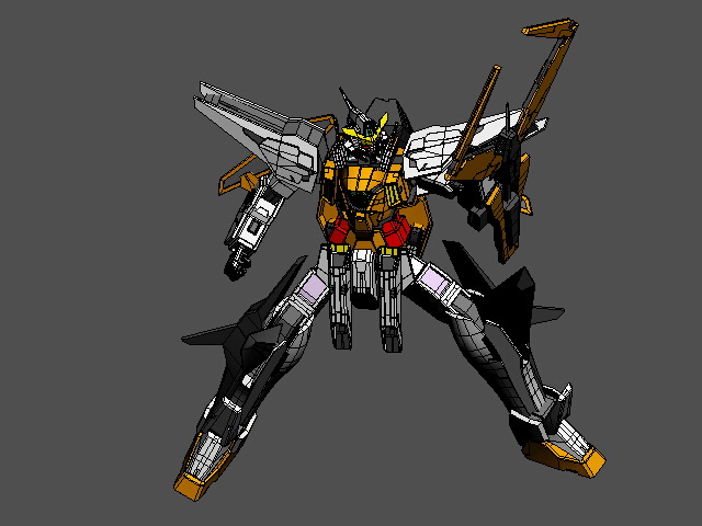 Dark Angel Gundam 3d rendering