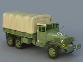 GMC Army Truck 3d model preview