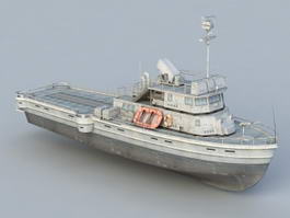 Missile Boat 3d model preview