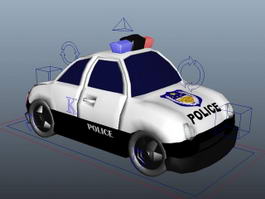 Police Wagon Cartoon Rig 3d model preview