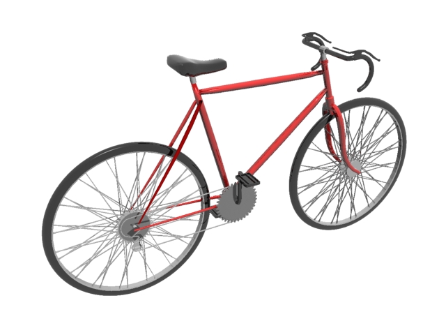 Bicycle Road Bike 3d rendering