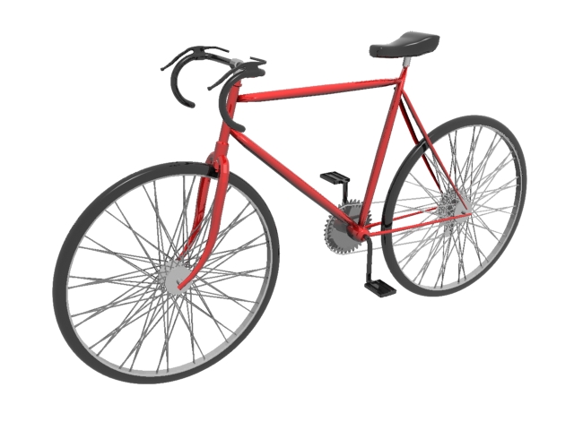 Bicycle Road Bike 3d rendering