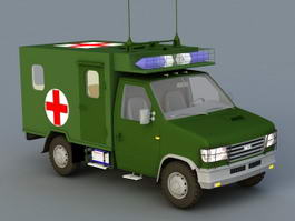 Military Ambulance 3d model preview