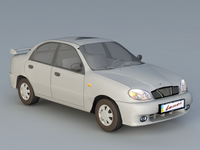 Daewoo Lanos Car 3d rendering