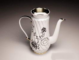 Pottery Teapot Coffee Pot 3d model preview