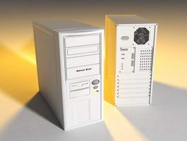 White Computer Case 3d model preview