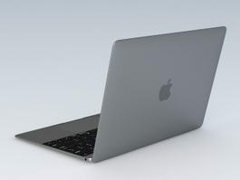Macbook Space Gray 3d model preview