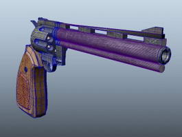 Old Revolver Gun 3d model preview
