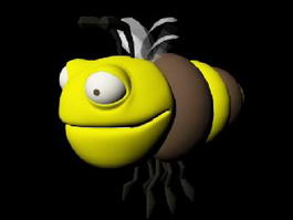 Cute Cartoon Bee 3d model preview