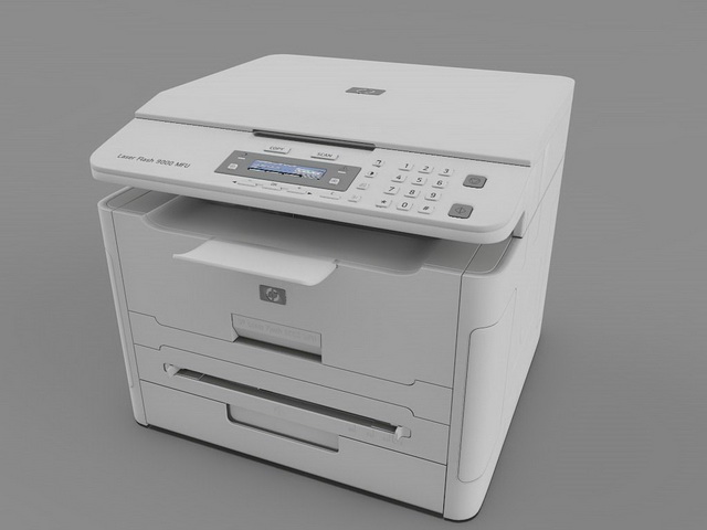Laser Multifunction Printer 3d rendering