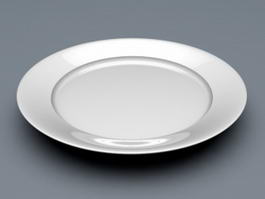 White Plate 3d model preview