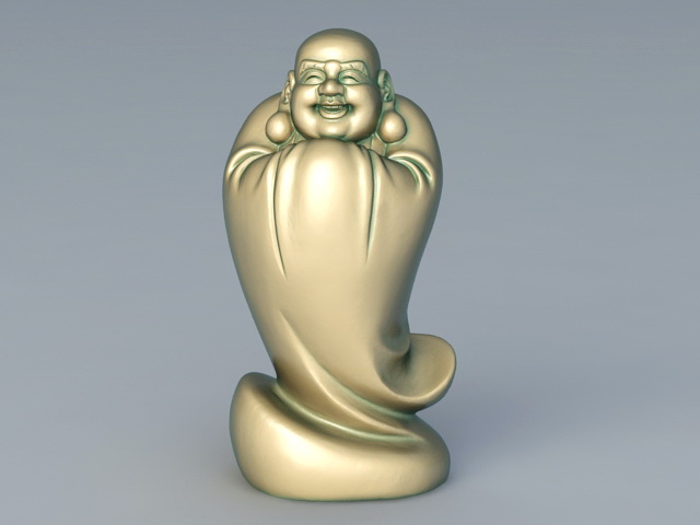 Smiling Buddha Statue 3d rendering
