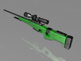 AWP Sniper Rifle 3d model preview