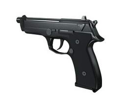 Police Pistol 3d model preview