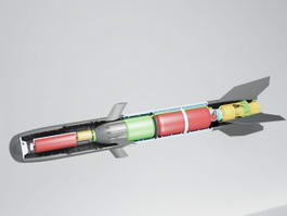 Missile Cross Section 3d model preview