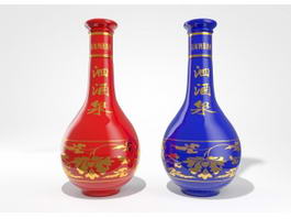 Chinese Liquor Bottles 3d preview