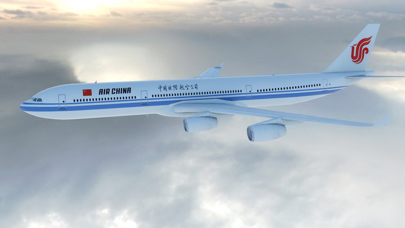 Air China Airline 3d rendering
