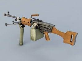 Light Machine Gun 3d model preview