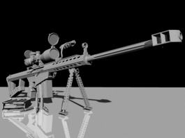 Barrett Sniper Rifle 3d model preview