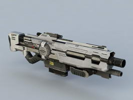 Sci-Fi Shotgun 3d model preview