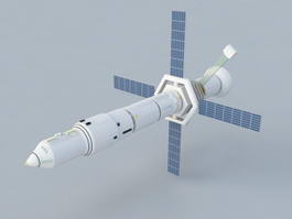 Space Satellite 3d model preview