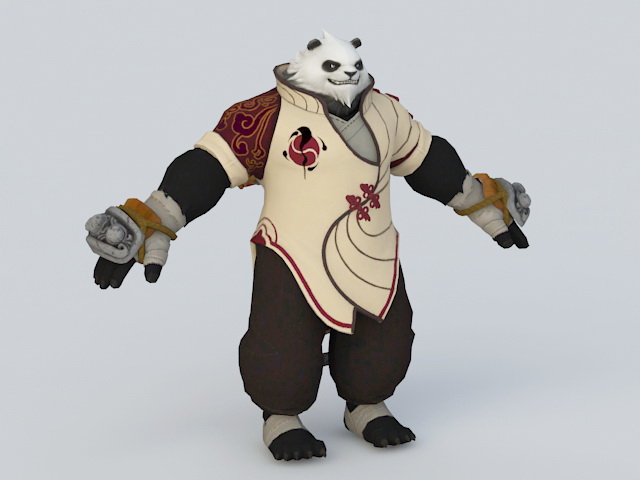 Panda Warrior 3d model 3ds Max files free download - modeling 42273 on