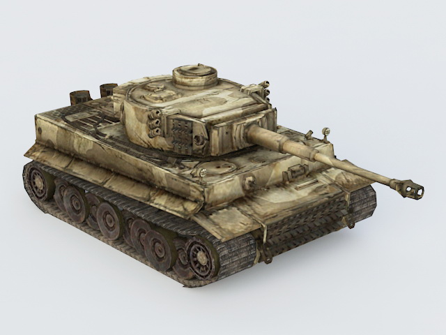 German King Tiger Tank 3d rendering