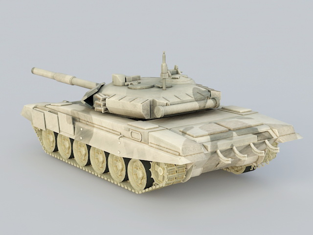 Russian T-90 Tank 3d rendering