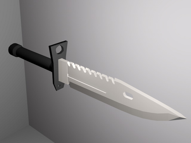 Marine Combat Knife 3d rendering