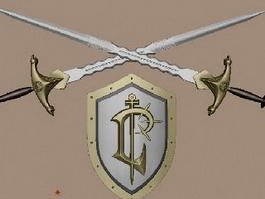 Medieval Sword and Shield 3d preview